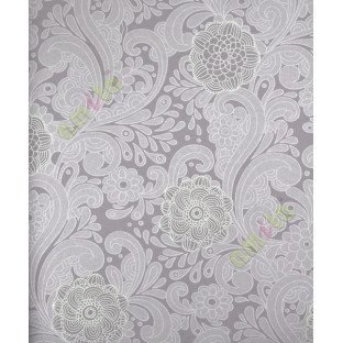 Brown grey floral paisly design home décor wallpaper for walls
