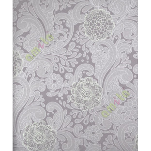 Brown grey floral paisly design home décor wallpaper for walls