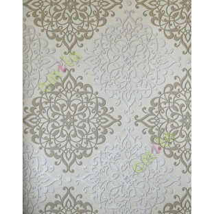 Beige brown grey elegant vintage pattern home décor wallpaper for walls
