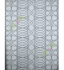 Black grey seamless geometric circle design home décor wallpaper for walls