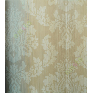 Yellow beige blue colour big motif traditinal design glossy finish home décor wallpaper for walls