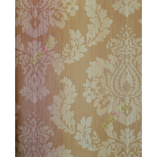 Gold brown maroon colour big motif traditinal design glossy finish home décor wallpaper for walls
