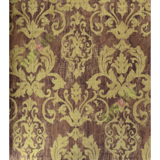 Brown gold colour motif with vertical stripes home décor wallpaper for walls