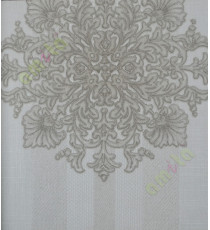 Grey white damask design with vertical stripes home decor wallpaper for walls