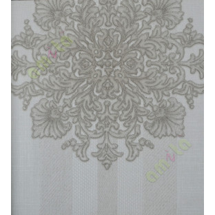 Grey white damask design with vertical stripes home decor wallpaper for walls