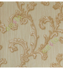 Gold brown beautiful traditional design with glitters home décor wallpaper for walls