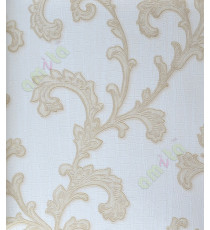 Pure white gold beautiful traditional design with glitters home décor wallpaper for walls