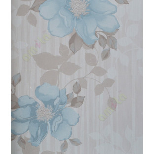 Majestic Wallpaper in Blue and Beige by York