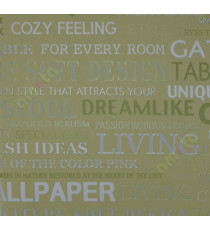 Green silver grey teenage home décor wallpaper for walls
