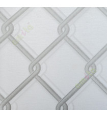 Half white silver chian link fencing pattern home décor wallpaper for walls