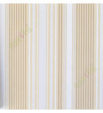 Brown beige gold vertical pencil stripes with glitter home décor wallpaper for walls