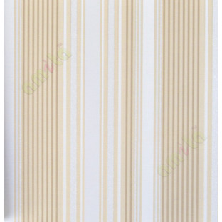 Brown beige gold vertical pencil stripes with glitter home décor wallpaper for walls