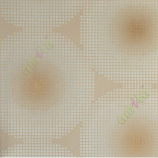 White beige geometric circles connected with small dots home décor wallpaper for walls