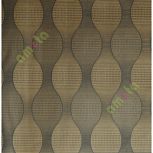 Pure black gold colour ogee design with texture home décor wallpaper for walls