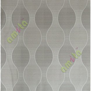 Silver black colour ogee design with texture home décor wallpaper for walls