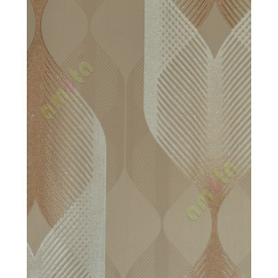 Brown silver contemporary vertical crafted cylinder home décor wallpaper for walls