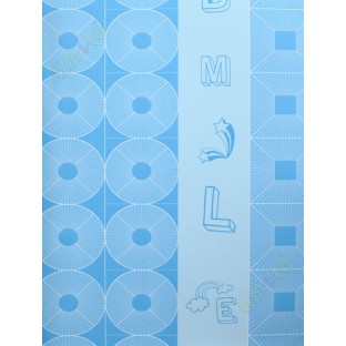 Blue whie geometric alphabets star home decor wallpaper