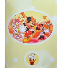 Yellow red 3d micky mouse home décor wallpaper