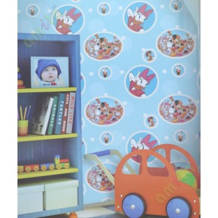 Blue red 3d micky mouse home décor wallpaper