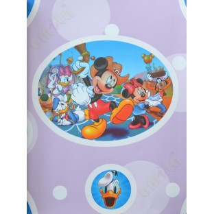 Purple blue 3d micky mouse home décor wallpaper