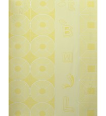 Yellow geometric alphabets star home decor wallpaper