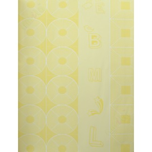Yellow geometric alphabets star home decor wallpaper