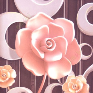 Petula Floral Wallpaper Chocolate Brown / Cream - Wallpaper from I Love  Wallpaper UK