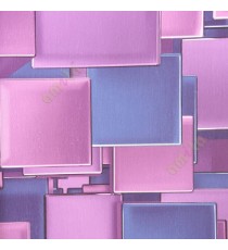 Purple blue brown color geometric square patterns metallic finished designs self texture vertical thin lines 3D wallpaper