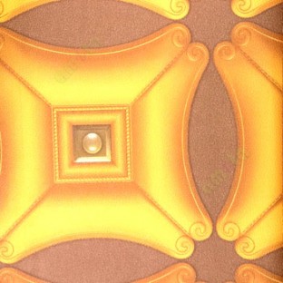 Gold purple sivler color traditional concave square designs diamond shapes circle decorated edge patterns texture surface 3D home décor wallpaper