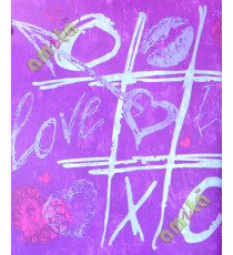 Teenage purple blue silver colour cross and love game wallpaper