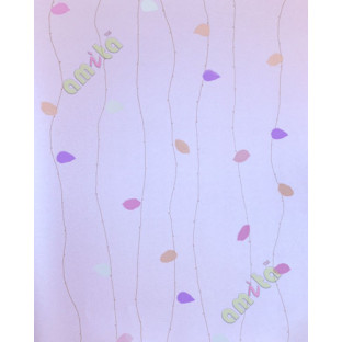 Pink purple white trendy hanging colourful leaf wallpaper