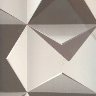 3D finished geometric square folded triangles sharp edge abstract shadow in grey white black wallpaper