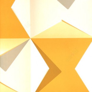 3D finished geometric square folded triangles sharp edge abstract shadow in yellow white grey wallpaper