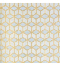 Gold grey color geometric hexagon design abstract honey shapes horizontal and vertical stripes home décor wallpaper