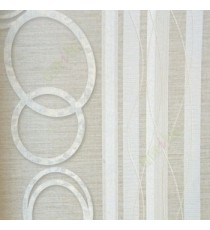 Beige silver color circles vertical bold stripes texture finished horizontal lines with thin vertical trendy lines fabric finished background wallpaper
