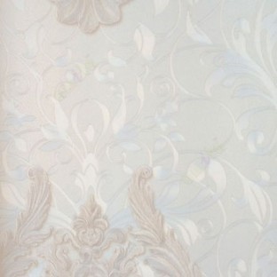 White pink gold color traditional floral design big damask flowing swirls flower pattern texture background home décor wallpaper