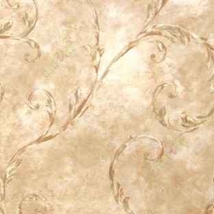 Brown beige green gold color traditional big size swirls leaf floral design oil painting pattern beautiful look home décor wallpaper