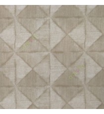 Brown beige color geometric diamond shapes slanting line crossings triangle texture finished home décor wallpaper