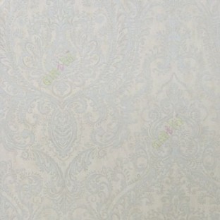 Brown beige grey gold color beautiful big traditional damask pattern thin swirls leaf flower designs home décor wallpaper