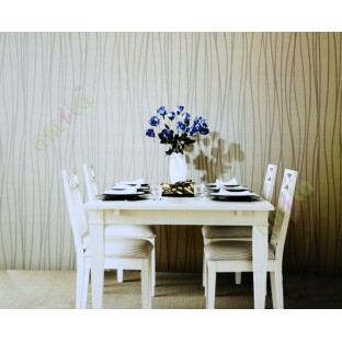 Beige colour vertical stripes with self texture home décor wallpaper for walls