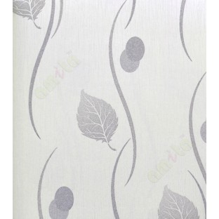 Black grey abstract design leaf ovel shape trendy lines home décor wallpaper for walls