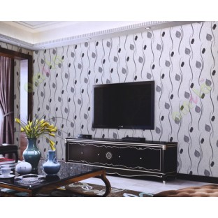 Black white gold grey abstract design leaf ovel shape trendy lines home décor wallpaper for walls
