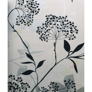 Black beige silver traditional floral design home décor wallpaper for walls