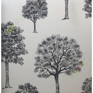 Black beige colour beautiful natural full tree design home décor wallpaper for walls