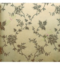 Gold brown colour traditional floral design home décor wallpaper for walls