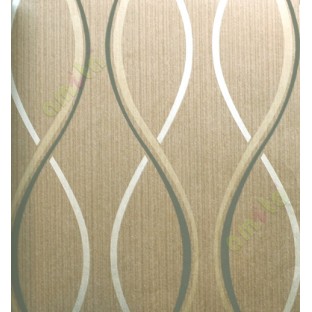 Gold silver brown contemporary design vertical stripes home décor wallpaper for walls