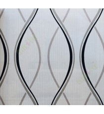 Black brown beige contemporary design vertical stripes home décor wallpaper for walls