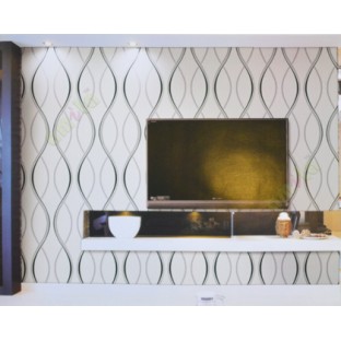 Black brown beige contemporary design vertical stripes home décor wallpaper for walls
