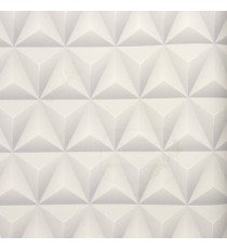 Grey cream color geometric triangle carved patterns 3D designs sharp edges abstract pattern home décor wallpaper