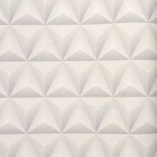 Grey cream color geometric triangle carved patterns 3D designs sharp edges abstract pattern home décor wallpaper